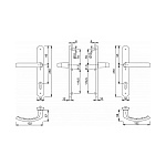 Дополнительное изображение Ручки нажимные на планке Hoppe PZ92 F9016 №2