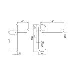 Дополнительное изображение Ручки нажимные на планке Doorlock 038KP/F PZ72  №3