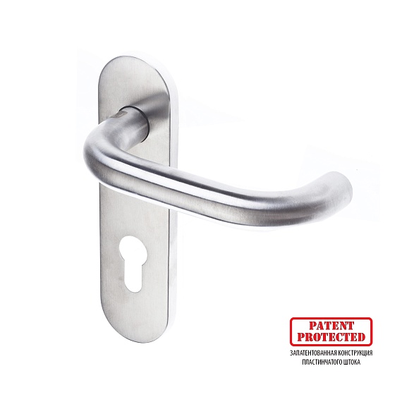Изображение Ручки нажимные на планке Doorlock 038KP/F PZ72  №1